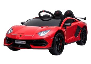 Электрический спортивный автомобиль Lamborghini Aventador, красный цена и информация | Электромобили для детей | kaup24.ee