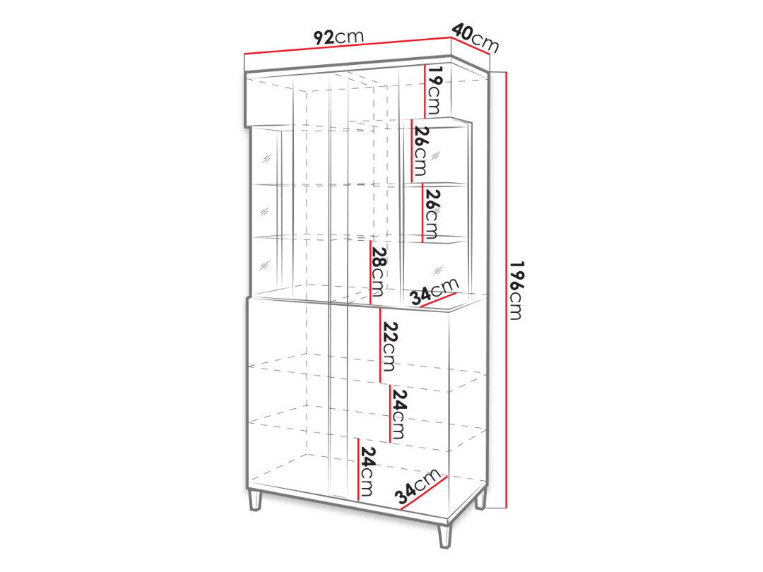 Vitriinkapp Marco 90 cm цена и информация | Kapid | kaup24.ee