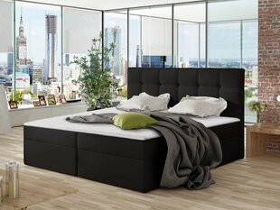 Континентальная кровать Nele 160x200 см, черная цена и информация | Кровати | kaup24.ee