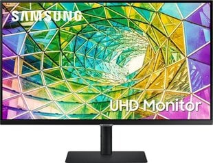 LCD monitor|SAMSUNG|S32A800NMU|32"|4K|Panel VA|3840x2160|16:9|60Hz|5 ms|Swivel|Pivot|Reguleeritav kõrgus|Kallutus|Värv must|LS32A800NMUXEN hind ja info | Monitorid | kaup24.ee