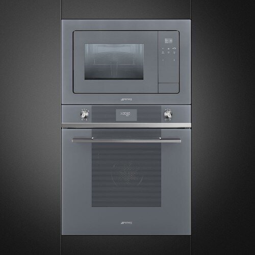 Mikrolaineahi Smeg Linea, FMI120S2, integreeritav, 20 l, 1000/800 W, hõbedane цена и информация | Mikrolaineahjud | kaup24.ee