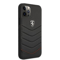 FEHQUHCP12LBK Ferrari Off Track Leather Quilted Hard Case for iPhone 12 Pro Max 6.7 Black цена и информация | Чехлы для телефонов | kaup24.ee