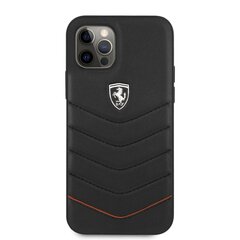 FEHQUHCP12LBK Ferrari Off Track Leather Quilted Hard Case for iPhone 12 Pro Max 6.7 Black цена и информация | Чехлы для телефонов | kaup24.ee