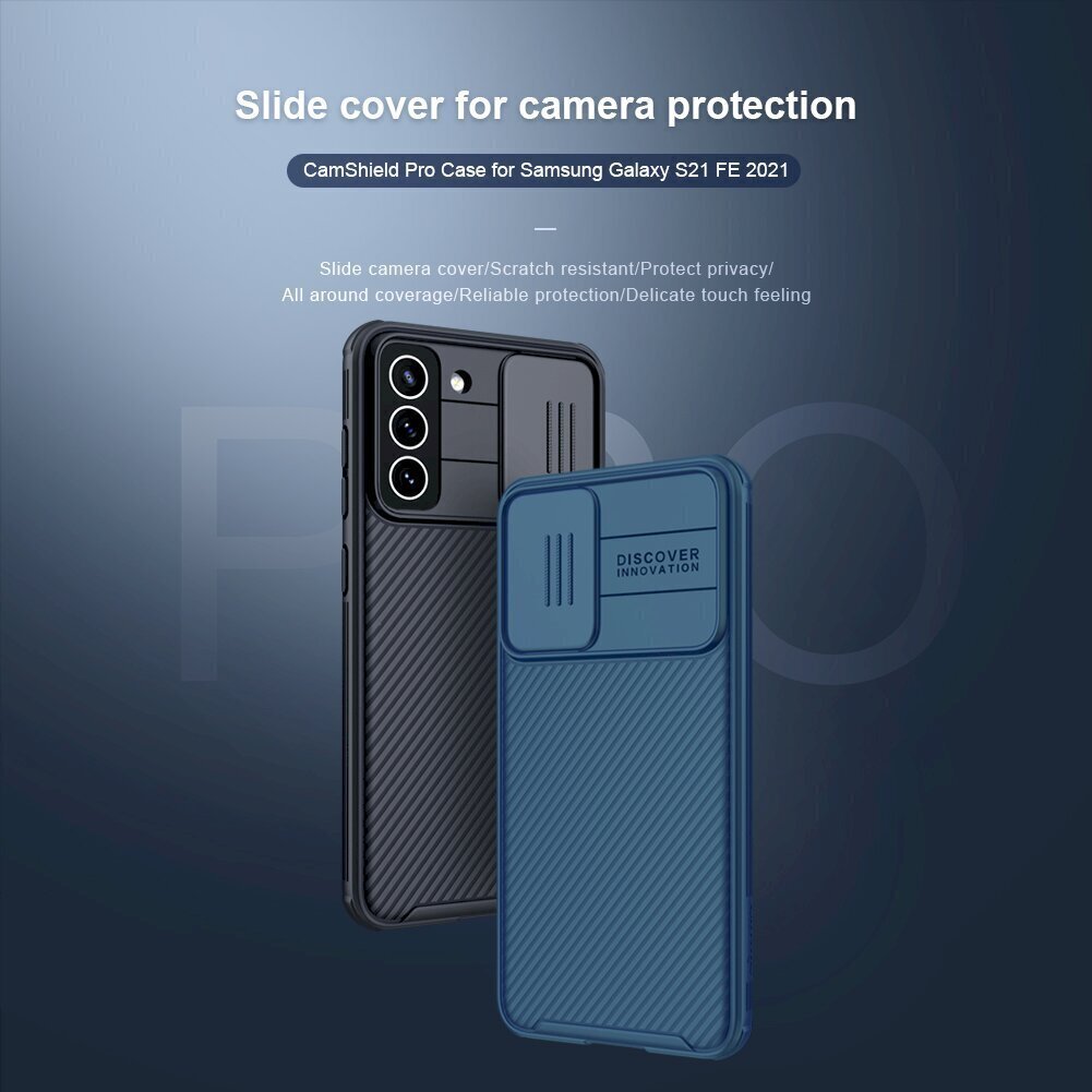 Nillkin CamShield Pro Hard Case for Samsung Galaxy S21 FE Black цена и информация | Telefoni kaaned, ümbrised | kaup24.ee