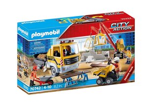70742 PLAYMOBIL® City Action Ehitusplats koos veoautoga hind ja info | Klotsid ja konstruktorid | kaup24.ee