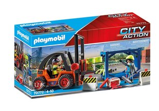 70772 PLAYMOBIL® City Action, Tõstuk koormaga цена и информация | Конструкторы и кубики | kaup24.ee