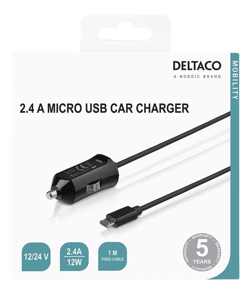 Deltaco USB-CAR129 цена и информация | Mobiiltelefonide laadijad | kaup24.ee