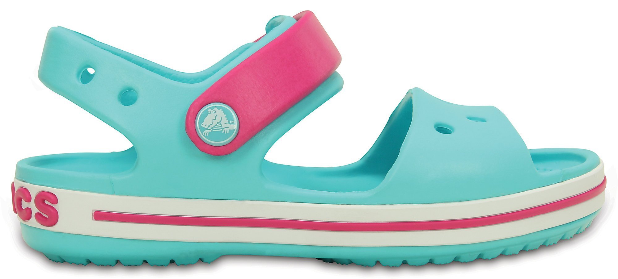 Tüdrukute sandaalid Crocs™ Crocband Sandal, sinine/roosa hind ja info | Laste sandaalid | kaup24.ee