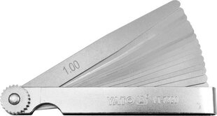 Lehtkaliiber 100x10mm, 0,02-1.00mm (17tk.) YATO hind ja info | Käsitööriistad | kaup24.ee