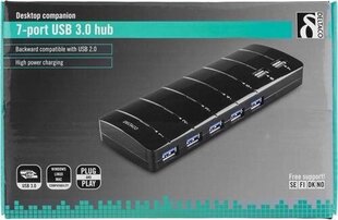Концентратор Deltaco USB 3.0 цена и информация | Адаптеры и USB-hub | kaup24.ee