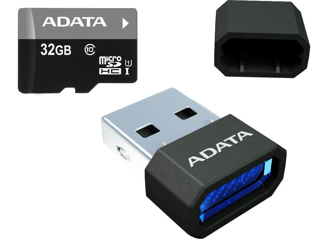 Mälukaart A-Data 32GB Premier Micro SDHC Class 10 + OTG lugeja hind ja info | Mobiiltelefonide mälukaardid | kaup24.ee