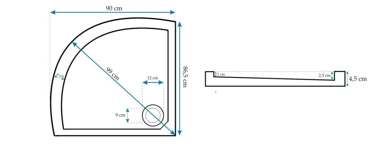 Dušikabiin Round Space 90x90 цена и информация | Dušikabiinid | kaup24.ee