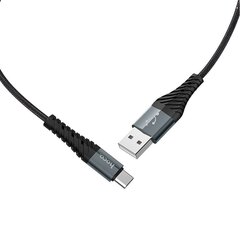 Usb laadimisandmete kaabel tüübile C X38 Hoco, 1 meeter, must hind ja info | Mobiiltelefonide kaablid | kaup24.ee