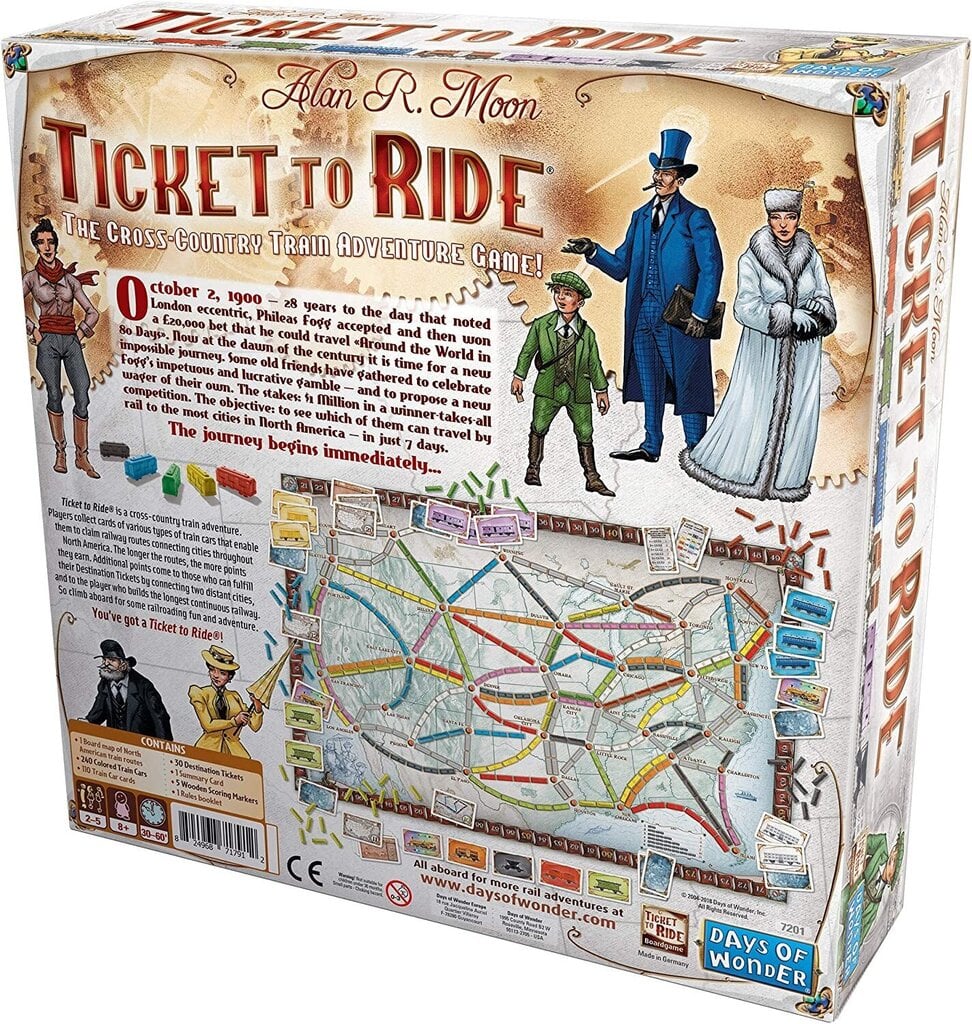 Ticket to Ride USA настольная игра цена | kaup24.ee