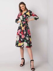 Must lilleline kleit. цена и информация | Платья | kaup24.ee