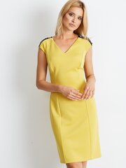 Женское желтое платье с декоративными цепочками цена и информация | Платья | kaup24.ee