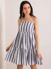 Valge ja tumesinine triibuline kleit. hind ja info | Kleidid | kaup24.ee