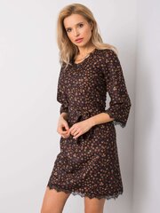 Must kleit lillemustritega. hind ja info | Kleidid | kaup24.ee