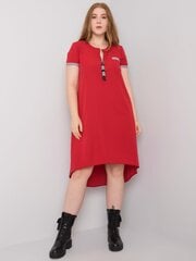 Punane pluss suurusega puuvillane kleit. hind ja info | Kleidid | kaup24.ee