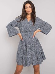 Tumesinine väikeste mustritega kleit. hind ja info | Kleidid | kaup24.ee