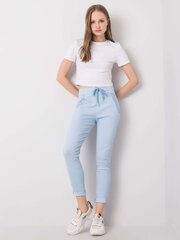 Helesinised kangast püksid. hind ja info | Naiste püksid | kaup24.ee