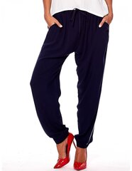 темно-синие свободные брюки цена и информация | Женские брюки | kaup24.ee