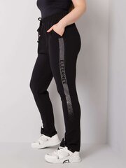 Женские спортивные штаны больших размеров со стразами, черные  цена и информация | Женские брюки | kaup24.ee