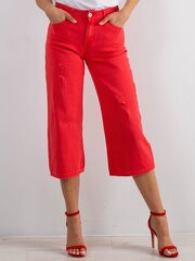 Рваные джинсы, красные  цена и информация | Женские тканевые брюки с поясом, синие | kaup24.ee