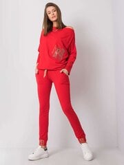 Punased dressipüksid koos rakendusega. hind ja info | Naiste püksid | kaup24.ee
