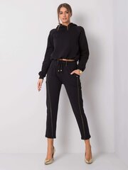 Naiste mustad dressipüksid. hind ja info | Naiste püksid | kaup24.ee