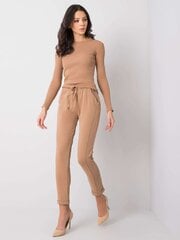Kaamelpuuvillast dressipüksid. hind ja info | Naiste püksid | kaup24.ee