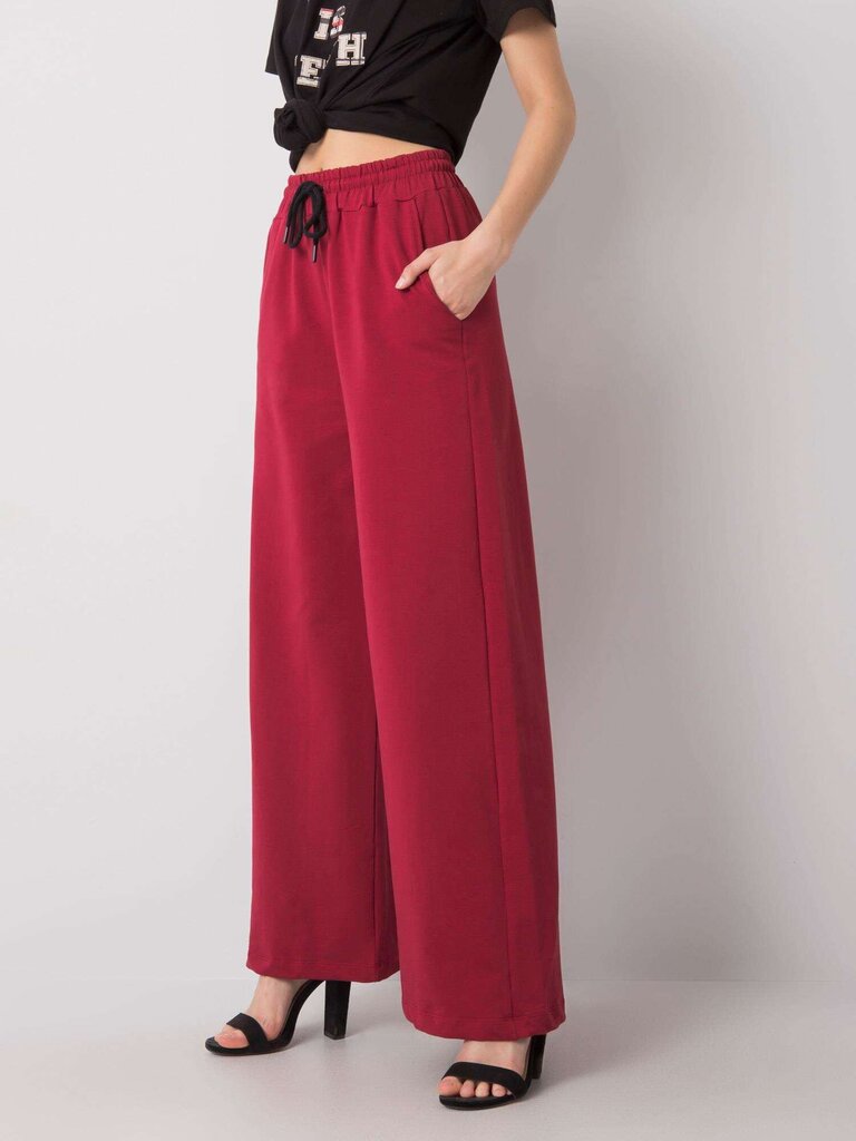 Burgundia laiad dressipüksid. hind ja info | Naiste püksid | kaup24.ee