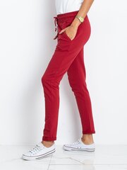 Naiste punakaspruunid dressipüksid. hind ja info | Naiste püksid | kaup24.ee