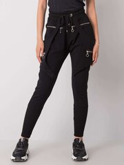 Naiste mustad dressipüksid. hind ja info | Naiste püksid | kaup24.ee