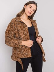 Джинсовая куртка светло-коричневого цвета с рисунком цена и информация | Женские пиджаки | kaup24.ee