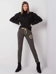 темные спортивные штаны цвета хаки стильно цена и информация | Женские брюки | kaup24.ee