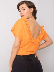 Оранжевая блуза с вырезом на спине цена и информация | Женские блузки, рубашки | kaup24.ee
