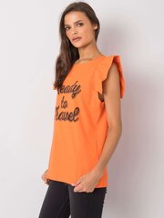 Oranž pluus naistele trükisega. hind ja info | Naiste pluusid, särgid | kaup24.ee