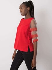 Блузка с прозрачными рукавами, красная цена и информация | Женские блузки, рубашки | kaup24.ee