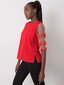 Punane pluus läbipaistvate varrukatega. цена и информация | Naiste pluusid, särgid | kaup24.ee