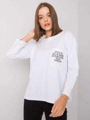 Valge puuvillane taskuga pluus. hind ja info | Naiste pluusid, särgid | kaup24.ee