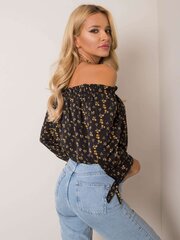 Блуза с цветами Sublevel, черно-желтая цена и информация | Женские блузки, рубашки | kaup24.ee