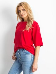 Tavaline puuvillane punane pluus. hind ja info | Naiste pluusid, särgid | kaup24.ee