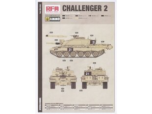 Сборная пластиковая модель Rye Field Model - Challenger 2 with workable track links, 1/35, RFM-5062 цена и информация | Конструкторы и кубики | kaup24.ee