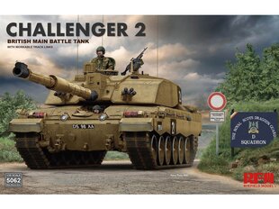 Сборная пластиковая модель Rye Field Model - Challenger 2 with workable track links, 1/35, RFM-5062 цена и информация | Конструкторы и кубики | kaup24.ee