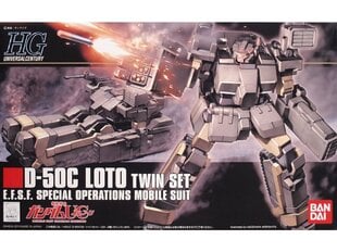 Конструктор пластиковый Bandai - HGUC Gundam Unicorn D-50C Loto Twin Set E.F.S.F. Special Operations Mobile Suit, 1/144, 59162 цена и информация | Конструкторы и кубики | kaup24.ee