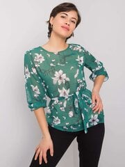 Tumeroheline lilleline pluus. hind ja info | Naiste pluusid, särgid | kaup24.ee