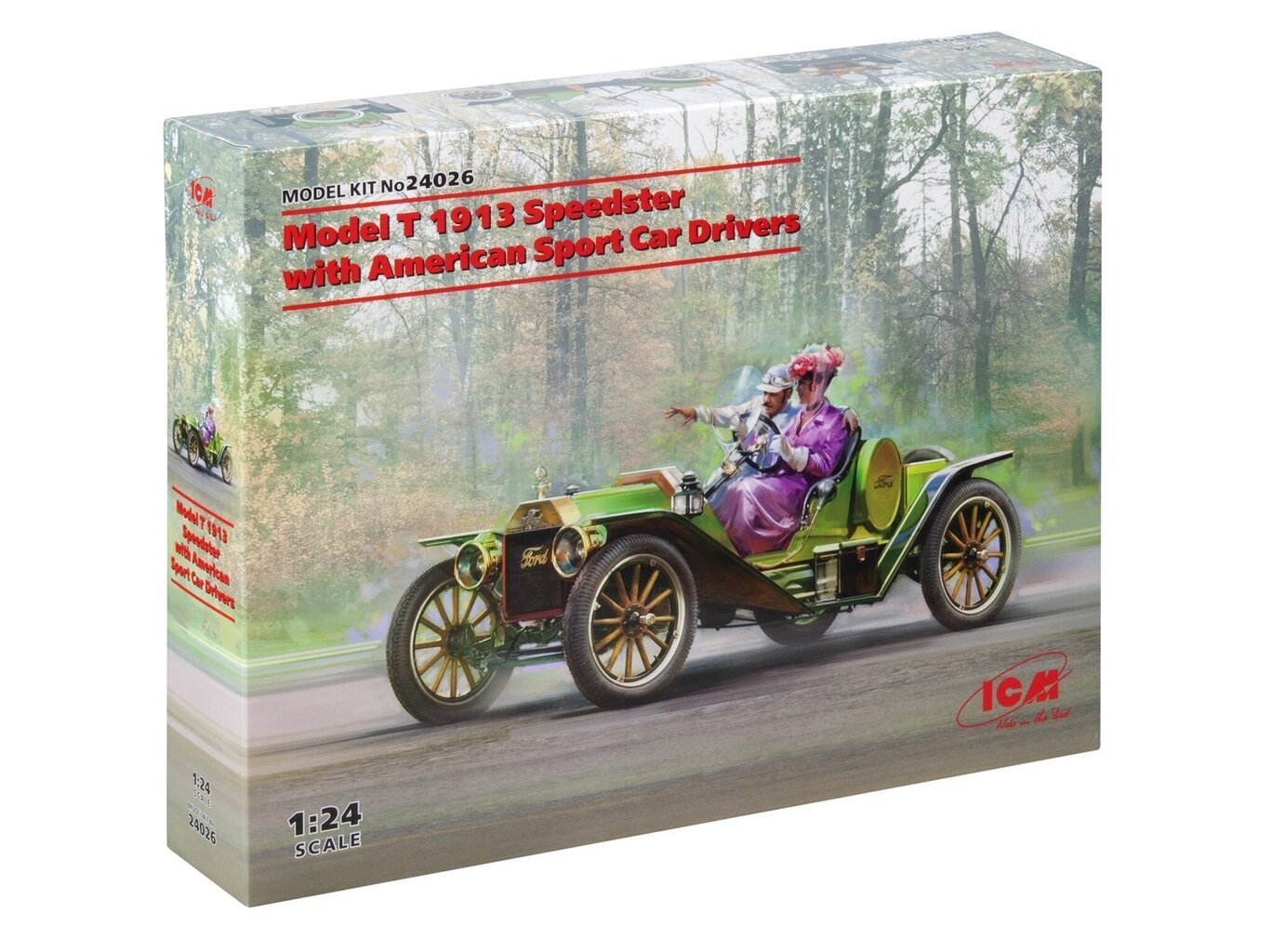 ICM - Model T 1913 Speedster with American Sport Car Drivers, 1/24, 24026 hind ja info | Klotsid ja konstruktorid | kaup24.ee