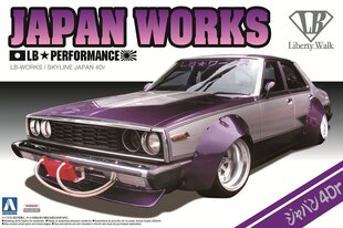 Aoshima - Nissan Skyline LB Works Japan 4Dr, 1/24, 00980 hind ja info | Klotsid ja konstruktorid | kaup24.ee
