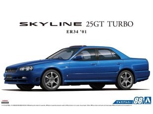 Aoshima - Nissan ER34 Skyline 25GT Turbo `01, 1/24, 06172 hind ja info | Klotsid ja konstruktorid | kaup24.ee